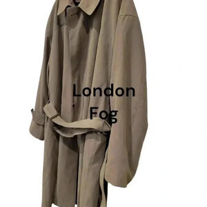 Mens London Fog All Weather Designer Coat 3/4 Length 44 R  Grey